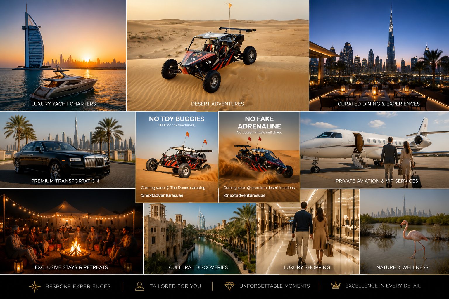 Curated Destinations experience collage — adventures